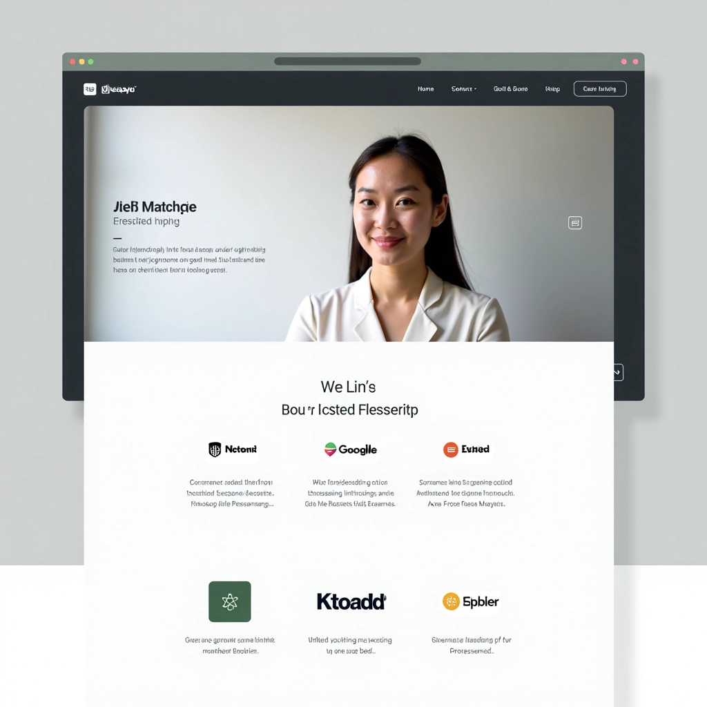 Professional website showing well-executed logo placement strategy with balanced header and footer branding