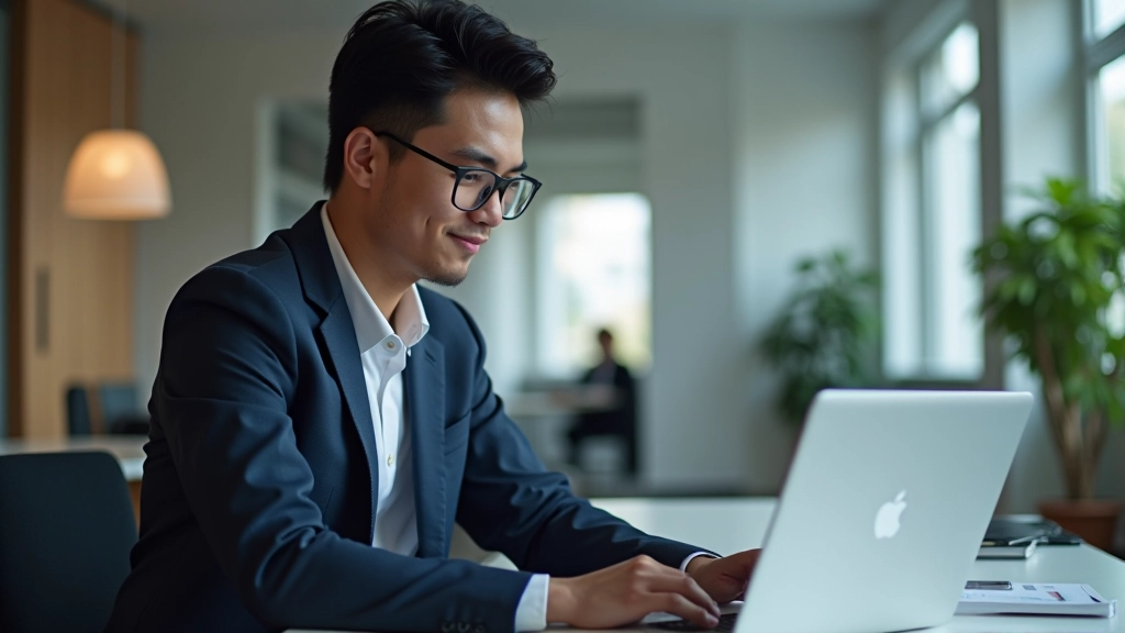 Professional workspace showing multiple devices displaying consistent brand design and color schemes