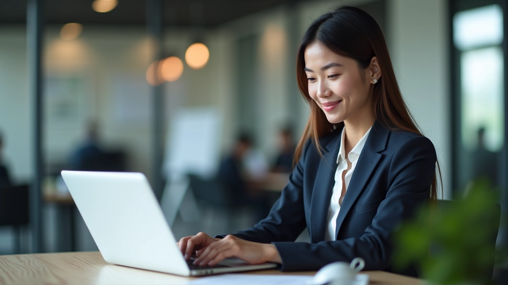 Designer at computer screen showing brand guidelines document with clear do's and don'ts examples highlighted in red and green